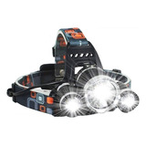 Lanterna Cabeça 3led Fort Capacete Recarregável Profissional