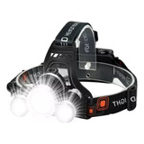 Lanterna Cabeça 3led Fort Capacete Recarregável Profissional