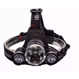 Lanterna Cabeça Triplo T6 Led Cree Profissional Tática Swat