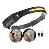 Lanterna De Cabeça Led C/ Sensor Recarregável Ciclismo Pesca