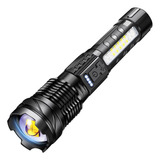 Lanterna De Titânio Tática Laser Pro Camping Trilha Led Usb,