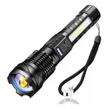 Lanterna De Titânio Tática Laser Pro Camping Trilha Led Usb