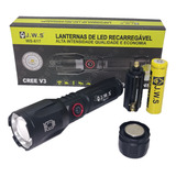 Lanterna Edc Tática Led V3 Usb 9.500.000 Lumens Emergencia