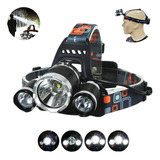 Lanterna Farol De Cabeça Led Recarregavel Bike Pesca