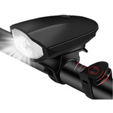 Lanterna Farol Led Bike C/ Buzina Bicicleta Recarregável Usb