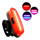 Lanterna Farol Traseiro Recarregável Para Bike Usb 3 Cores