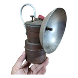 Lanterna Lampião Carbureto Antiguidade Cobre 21x16x14cm 300g