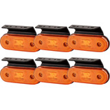 Lanterna Lateral Led Caminhão Carreta Baú C/ Sup (06 Unid)