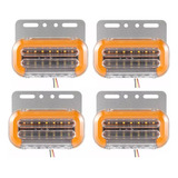 Lanterna Lateral Led Caminhão Carreta Baú Sequêncial Kit 4 