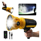 Lanterna Led Grande Farolete Holofote Potente Recarregável