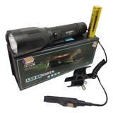 Lanterna Led Verde Caça Acionamento Remoto Suporte Cano 12mm Lanterna Preta