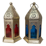 Lanterna Marroquina Kit Com 2 Luminária Boho ~18 Cm Lu045004