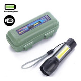 Lanterna Mini Led Cre Police Tática Recarregável Zoom Forte