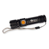Lanterna P/bike Mini-zoomrecarregavel Usb+ Suporte Ws-569