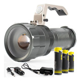 Lanterna Super Zoom Leds T6 3 Baterias 98000w New Power