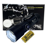 Lanterna Tática Led Cree T12 158000 Lúmens Strobo Ímãs Zoom