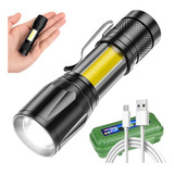 Lanterna Tatica Militar Longo Alcance + Zoom 10x Usb Cor Da Luz Branca
