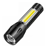 Lanterna Tática Recarregável Usb Mini Lanterna Led T6 Zoom
