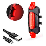 Lanterna Traseira Bike Sinalizador Bicicleta Luz De Led Usb