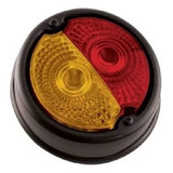Lanterna Traseira Randon Antigo Redonda Bicolor 3 Soq Vm/ Am