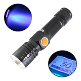Lanterna Uv Led T6 Ultravioleta Luz Negra Dinheiro Falso