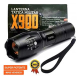 Lanterna X900 Zoom Recarregável Tática Ultra Potente Caça Cor Da Lanterna Preto Cor Da Luz Led