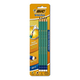 Lápis Com Borracha Preto Hb Bic Evolution Kit 4 Unidades