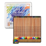 Lapis Cor Koh-i-noor Tri-tone Multicolorido 24 Cores
