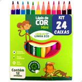 Lápis De Cor 12 Cores Mini Pequeno Atacado Barato Lembrança
