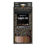 Lapis De Cor 12 Cores Tons De Pele Carbon Soft Macio Leonora Cor Da Marcação Colorido