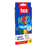 Lápis De Cor 12 Cores Tris Mega Soft Color