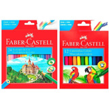 Lápis De Cor 24 Cores + 12 Canetinhas Colors Faber Castell 