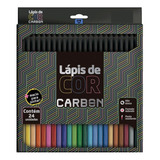 Lapis De Cor 24 Cores Carbon Soft Macio Leonora