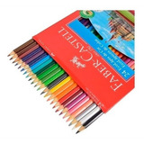 Lápis De Cor 24 Cores Faber Castell Max Resistente Ecolápis