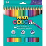 Lapis De Cor 24 Cores Multicolor Novas Cores