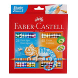 Lápis De Cor 48 Cores Bicolor Faber Castell