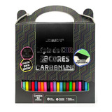 Lapis De Cor 50 Cores Carbon Soft Macio Leonora Marcação Colorido