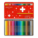 Lápis De Cor Aquarelável Carandache Swisscolor 40 Cores