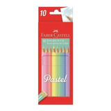 Lapis De Cor Faber Castell Com 10 Cores Tons Pastel 