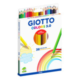 Lápis De Cor Giotto Colors 3.0 Ponta 36 Cores