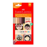 Lápis De Cor Jumbo Tom De Pele Faber Castell Escolar 6 Cores