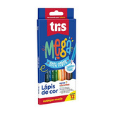 Lápis De Cor Mega Soft Color 12 Cores Tris