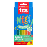 Lápis De Cor Mega Soft Color Tons Tropicais Tris 12 Cores