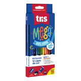 Lapis De Cor Mega Soft Color Tris 12 Cores 1 Lápis Preto