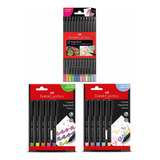Lápis De Cor Super Soft E Soft Pen Faber Castell Neon Pastel