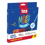 Lápis De Cor Tris Mega Soft Color 48 Cores Triangular Macio
