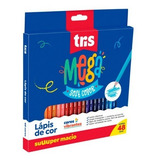 Lápis De Cor Tris Mega Soft Color 48 Cores