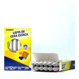 Lápis Giz De Cera Estaca Varias Cores Caixa Com 12 Unidades