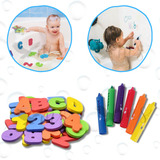 Lápis Risca Parede Infantil + Letras E Números Banho Bebe