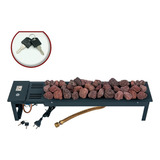 Lareira Interna De Embutir C/chave A Gás Luna 70cm Fogo&art